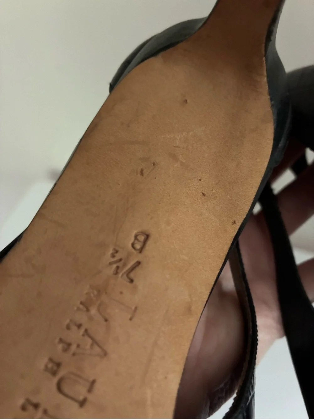 Vintage Ralph Lauren Y2K 90s Classic Black Leather Pointed-Toe Slingback Heels